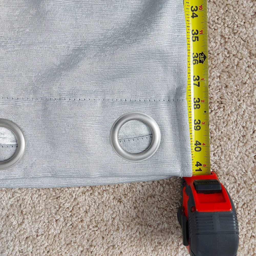 Silver Gray Curtain Panel with Grommets - Set of 2 Panels